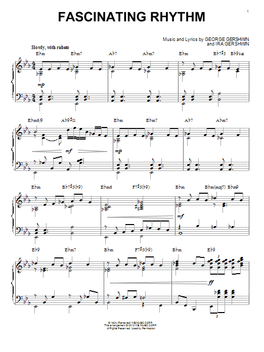 George Gershwin Fascinating Rhythm [Jazz version] (arr. Brent Edstrom) sheet music notes and chords arranged for Piano & Vocal