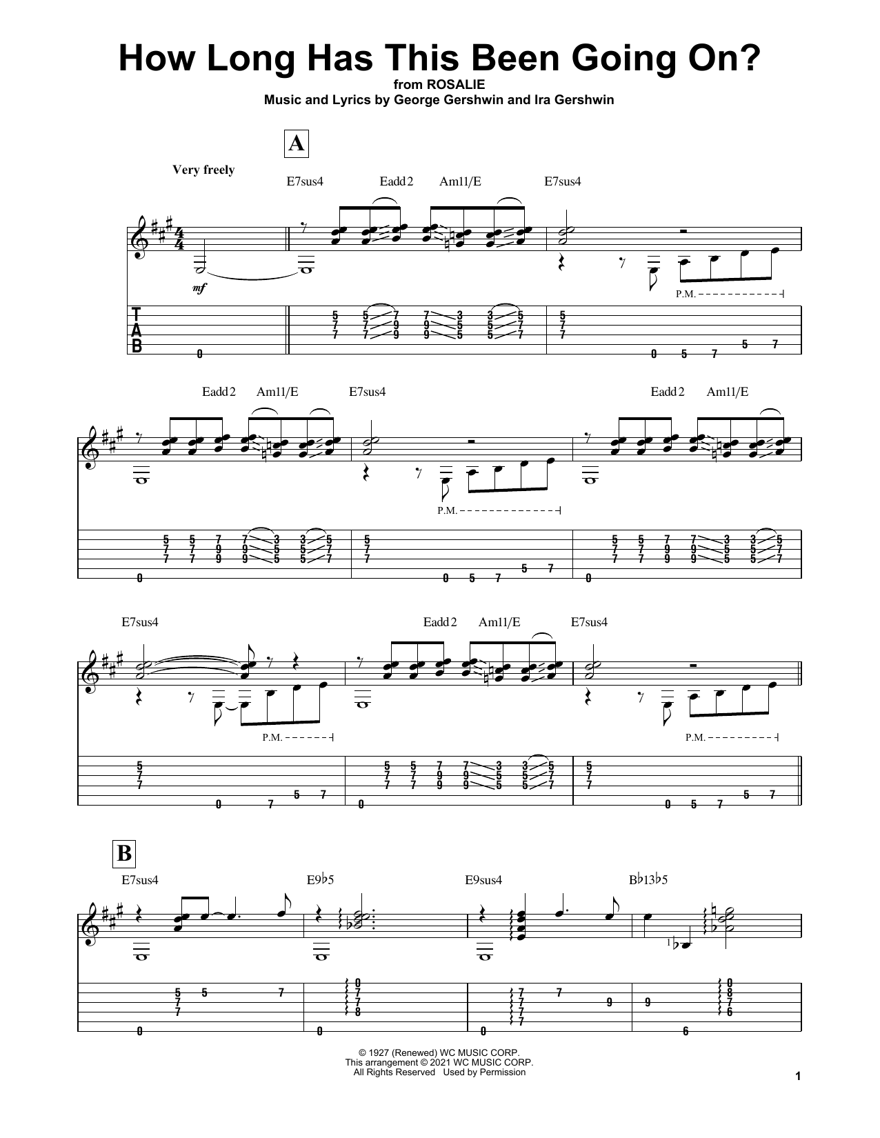 George Gershwin How Long Has This Been Going On? (arr. Matt Otten) sheet music notes and chords arranged for Solo Guitar