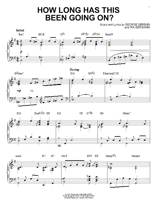 George Gershwin How Long Has This Been Going On? [Jazz version] (arr. Brent Edstrom) sheet music notes and chords arranged for Piano & Vocal