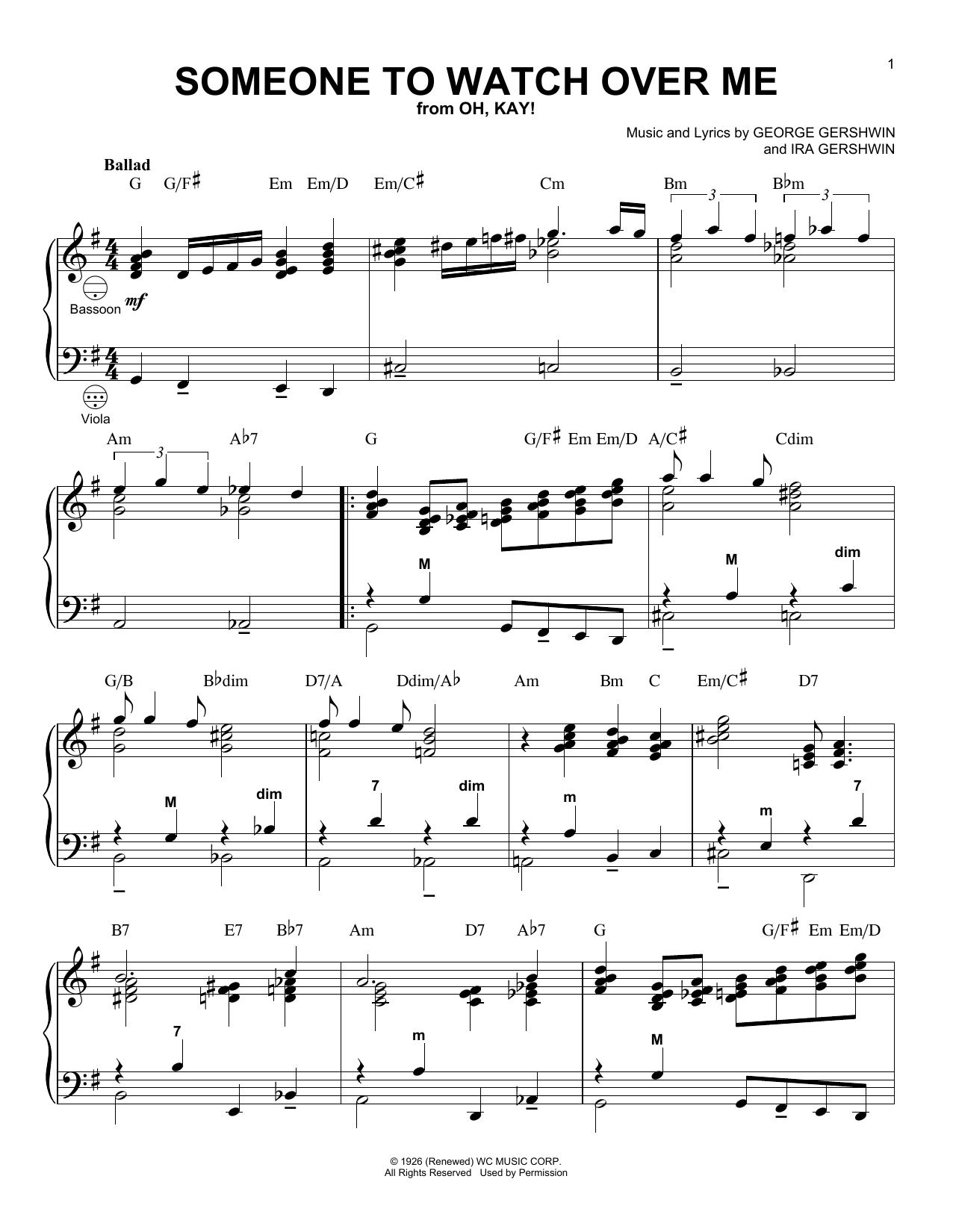 George Gershwin Someone To Watch Over Me (arr. Gary Meisner) sheet music notes and chords arranged for Accordion