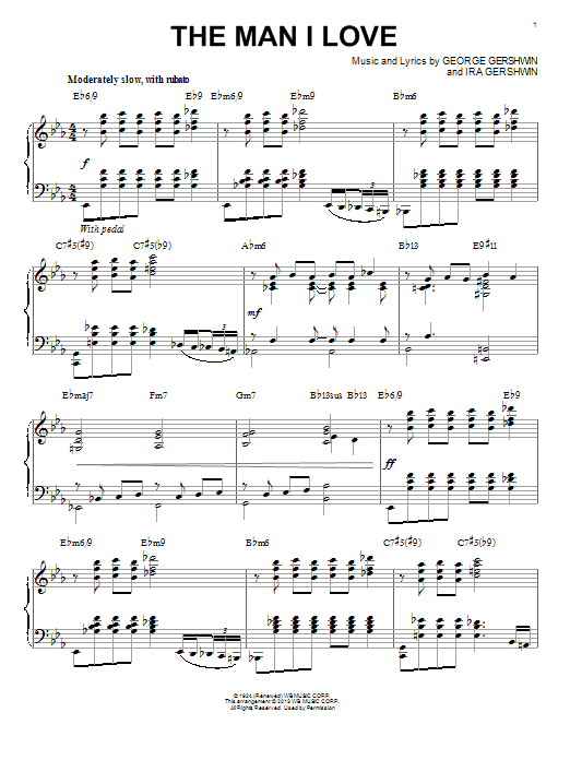 George Gershwin The Man I Love [Jazz version] (arr. Brent Edstrom) sheet music notes and chords arranged for Piano & Vocal
