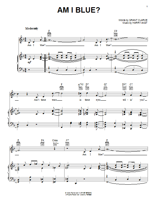 George Strait Am I Blue? sheet music notes and chords arranged for Piano, Vocal & Guitar Chords (Right-Hand Melody)