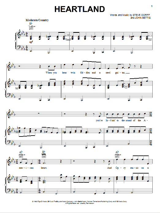 George Strait Heartland sheet music notes and chords arranged for Piano, Vocal & Guitar Chords (Right-Hand Melody)