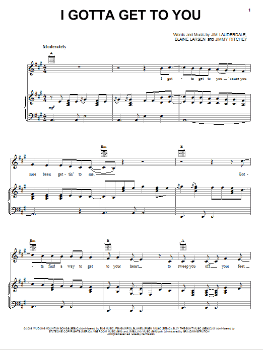 George Strait I Gotta Get To You sheet music notes and chords arranged for Piano, Vocal & Guitar Chords (Right-Hand Melody)