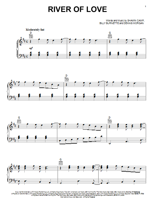 George Strait River Of Love sheet music notes and chords arranged for Piano, Vocal & Guitar Chords (Right-Hand Melody)