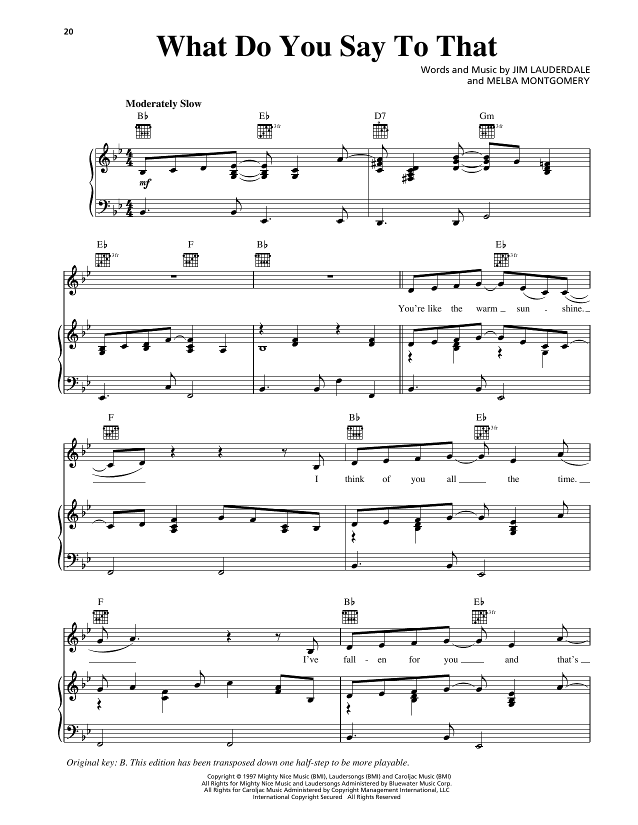George Strait What Do You Say To That sheet music notes and chords arranged for Piano, Vocal & Guitar Chords (Right-Hand Melody)