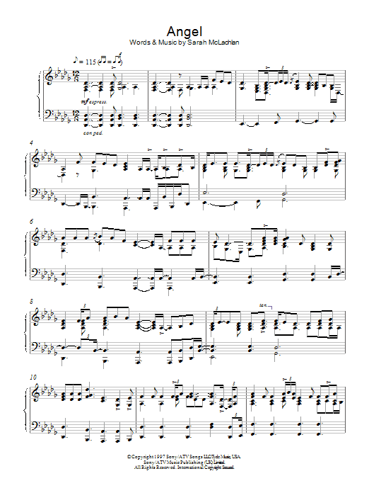 George Winston Angel sheet music notes and chords arranged for Piano Solo