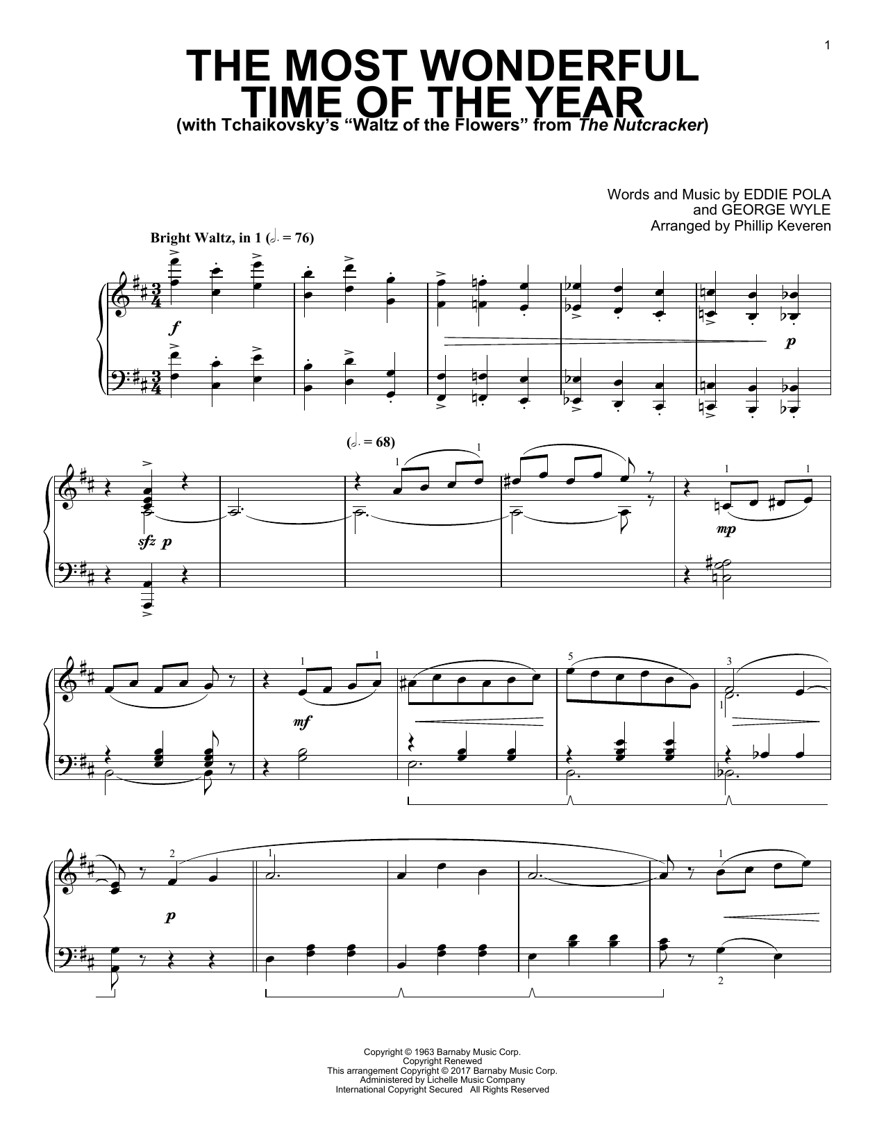 George Wyle The Most Wonderful Time Of The Year [Classical version] (arr. Phillip Keveren) sheet music notes and chords arranged for Piano Solo