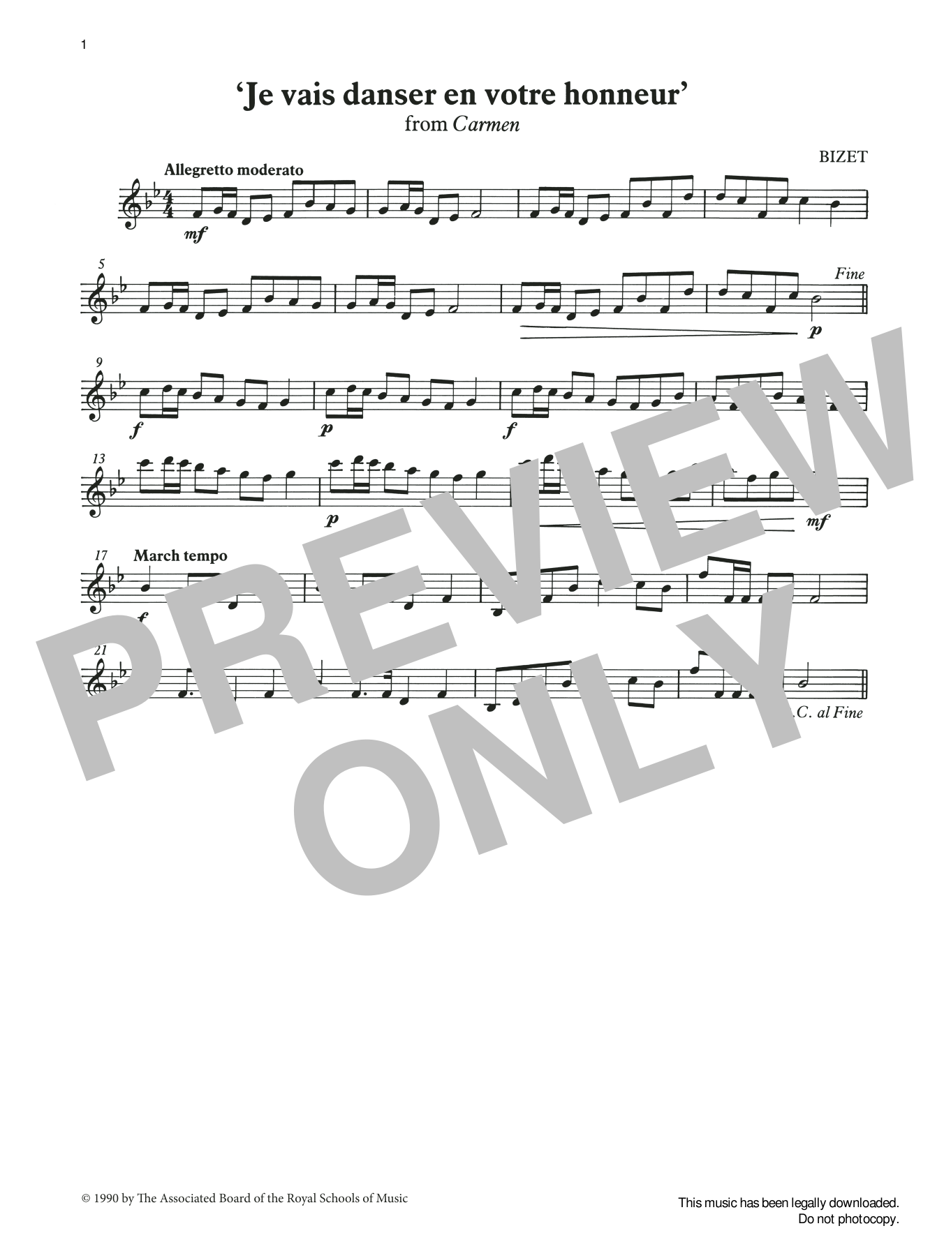 Georges Bizet Je vais danser en votre honneur from Graded Music for Tuned Percussion, Book I sheet music notes and chords arranged for Percussion Solo