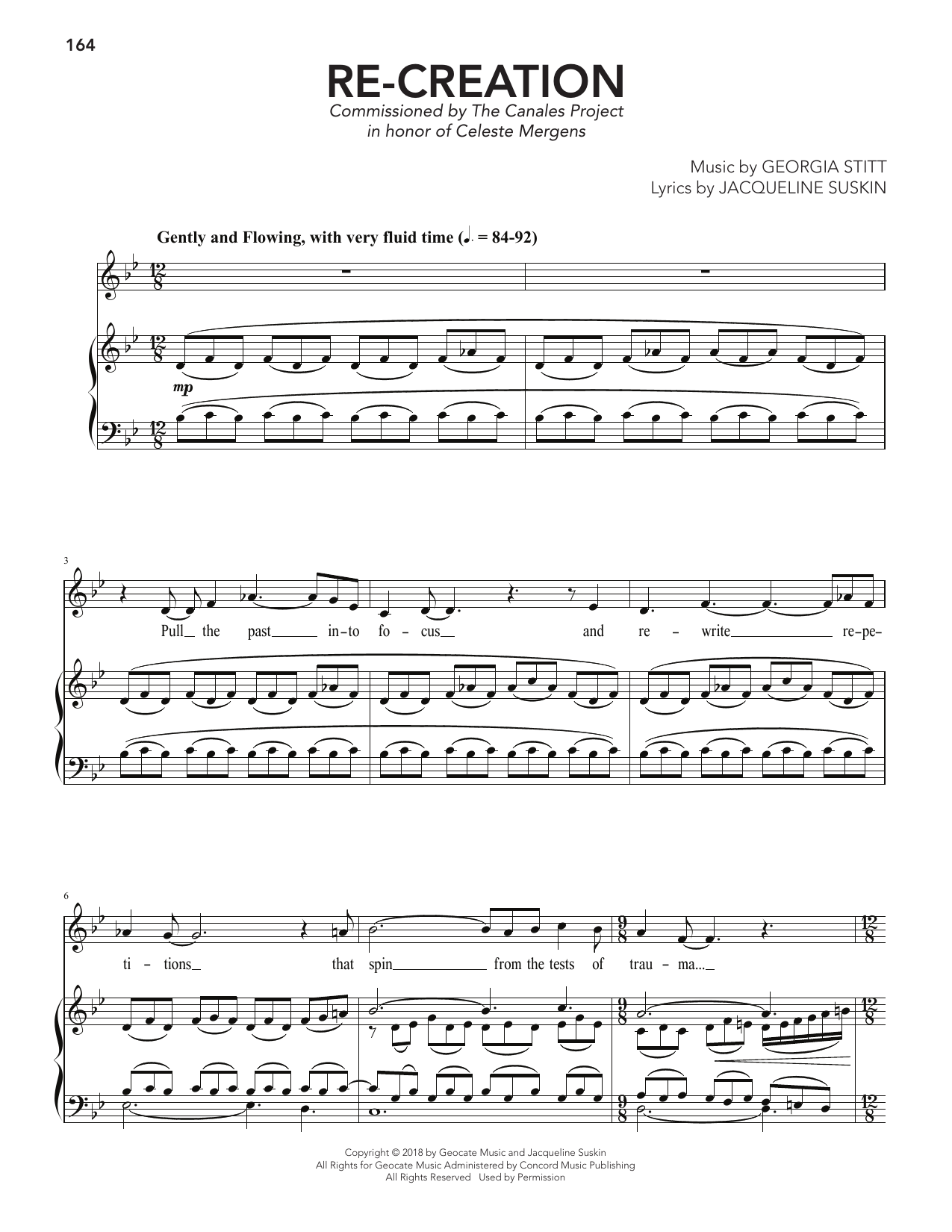 Georgia Stitt Re-Creation sheet music notes and chords arranged for Piano & Vocal