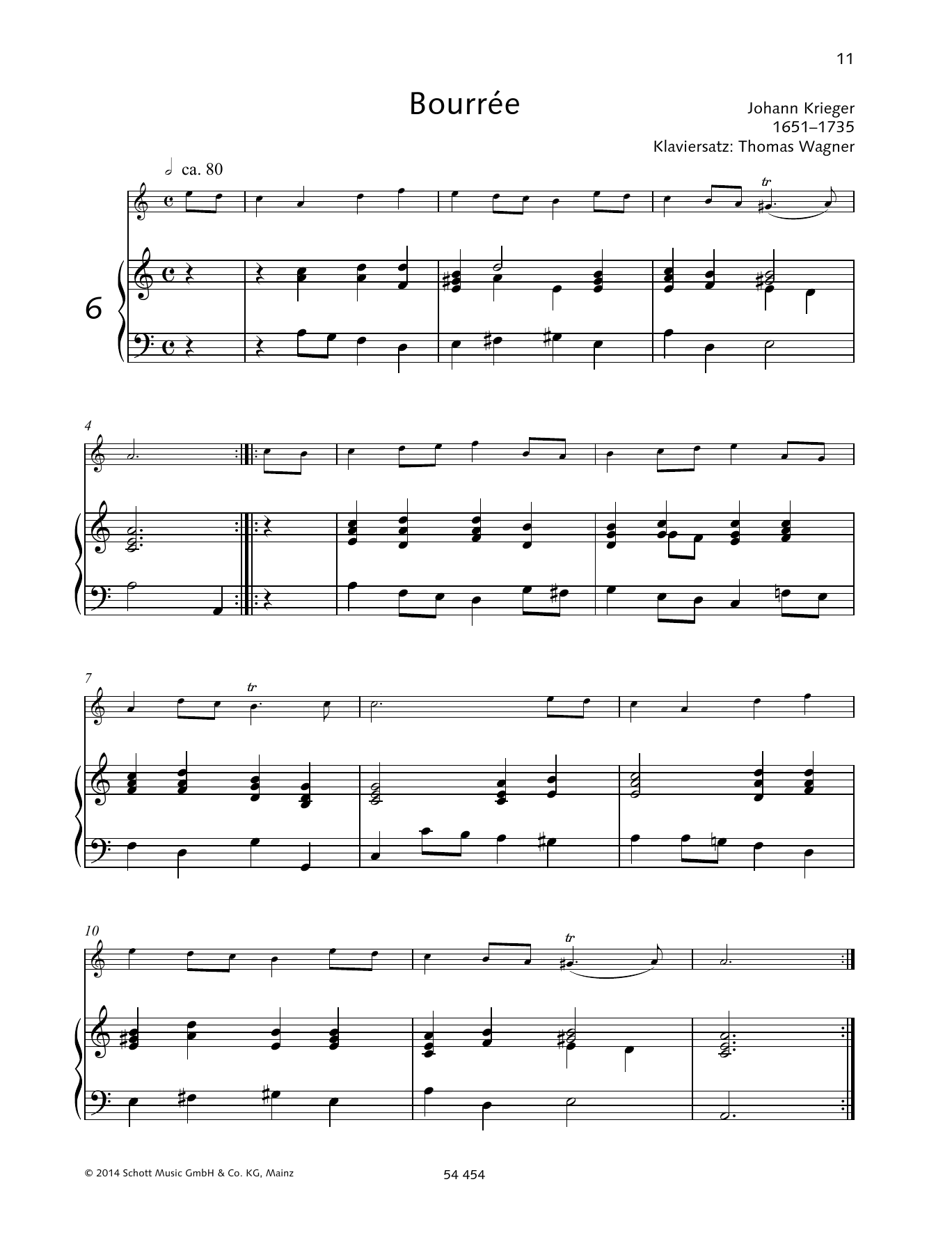 Gerda Koppelkamm-Martini Bourree sheet music notes and chords arranged for Woodwind Solo