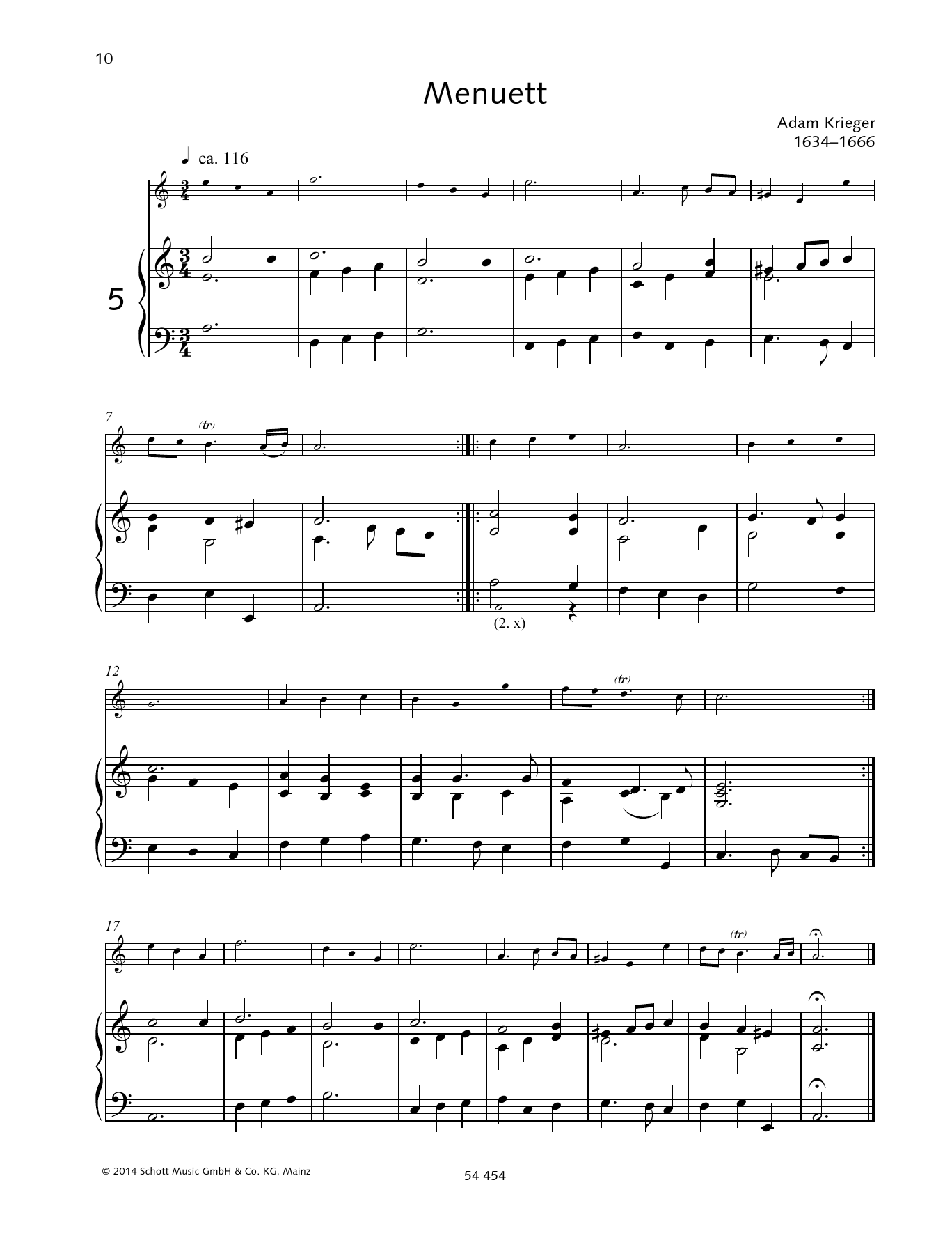 Gerda Koppelkamm-Martini Minuet sheet music notes and chords arranged for Woodwind Solo