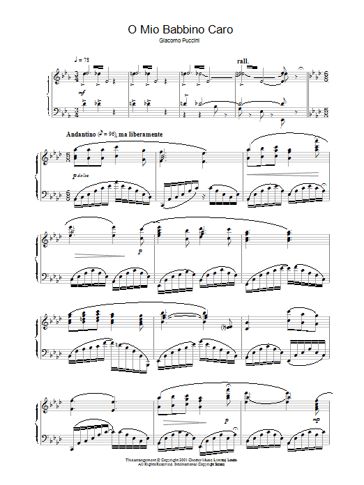 Giacomo Puccini O Mio Babbino Caro (from 