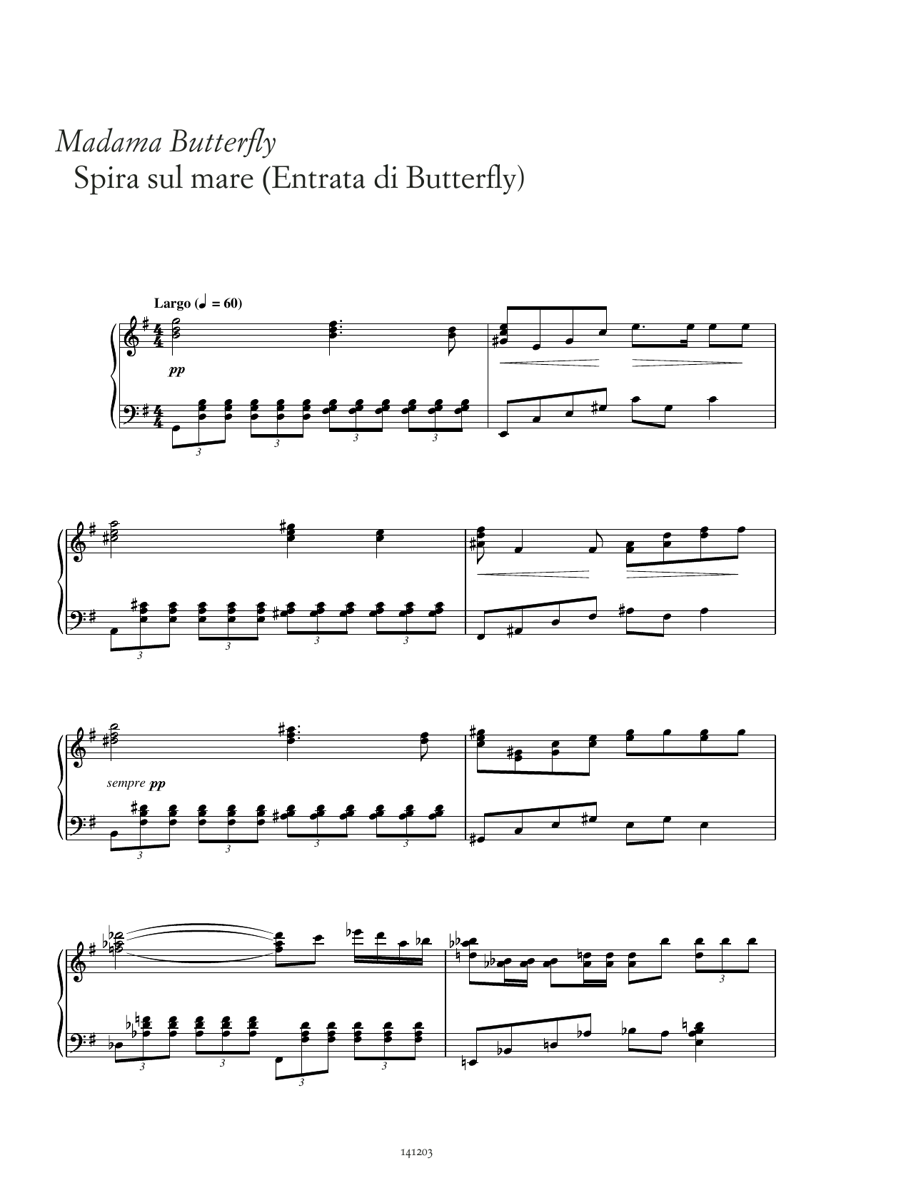 Giacomo Puccini Spira sul mare sheet music notes and chords arranged for Piano Solo