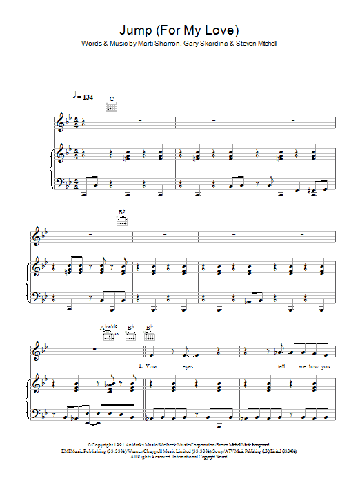 Girls Aloud Jump (For My Love) sheet music notes and chords arranged for Piano, Vocal & Guitar Chords