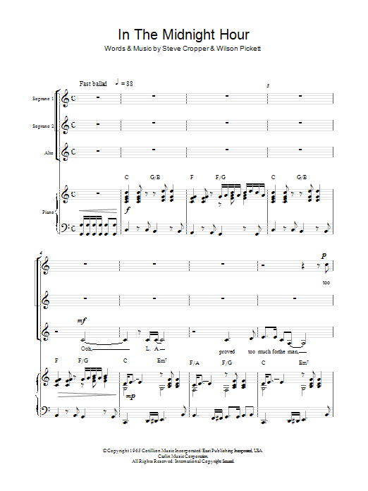 Gladys Knight & The Pips Midnight Train to Georgia (arr. Berty Rice) sheet music notes and chords arranged for SSA Choir