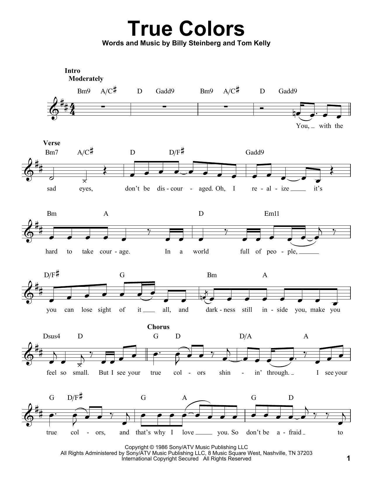 Glee Cast featuring Jenna Ushkowitz True Colors sheet music notes and chords arranged for Pro Vocal