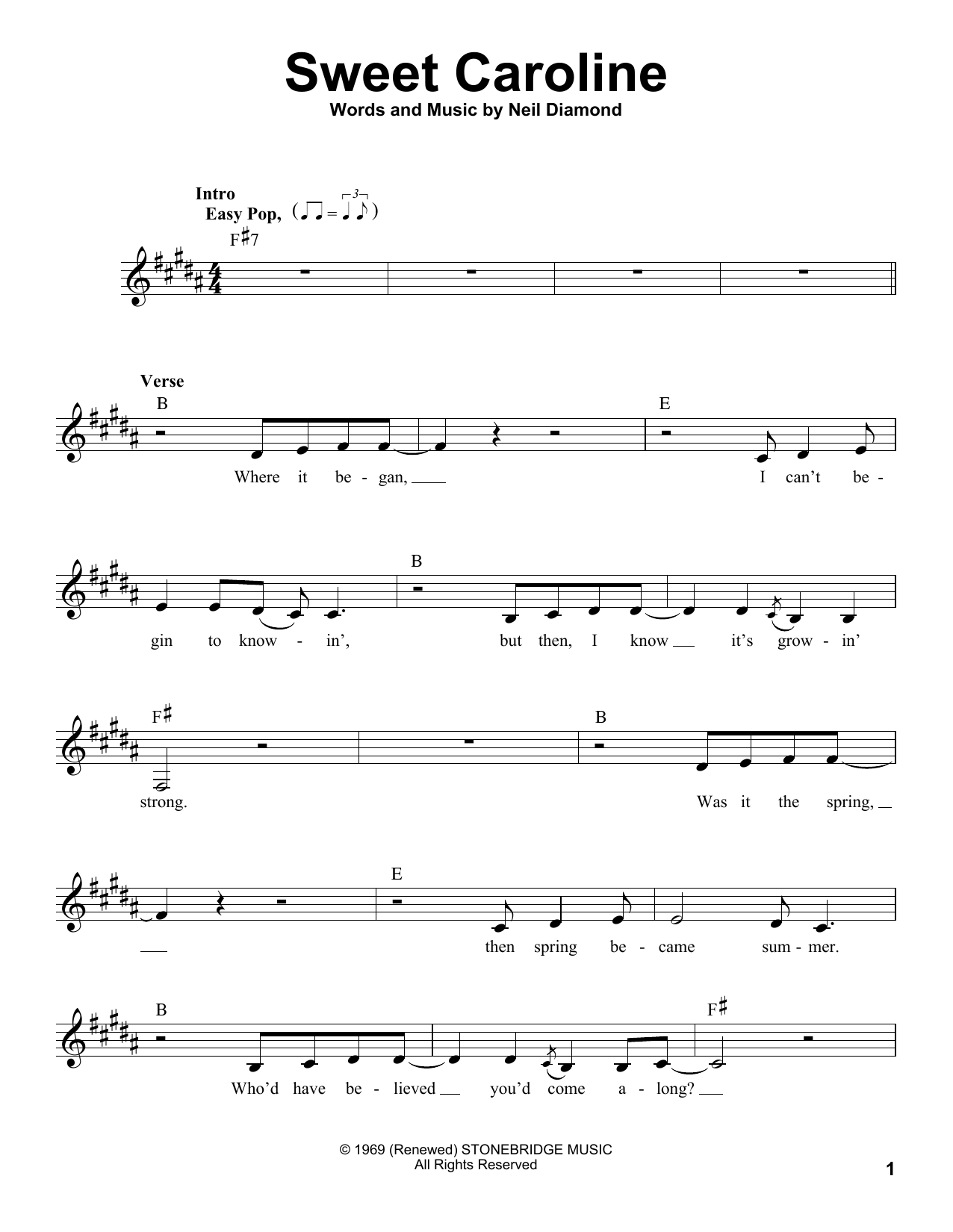 Glee Cast featuring Mark Salling Sweet Caroline sheet music notes and chords arranged for Pro Vocal