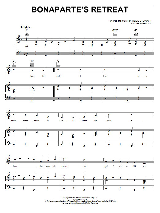 Glen Campbell Bonaparte's Retreat sheet music notes and chords arranged for Lead Sheet / Fake Book
