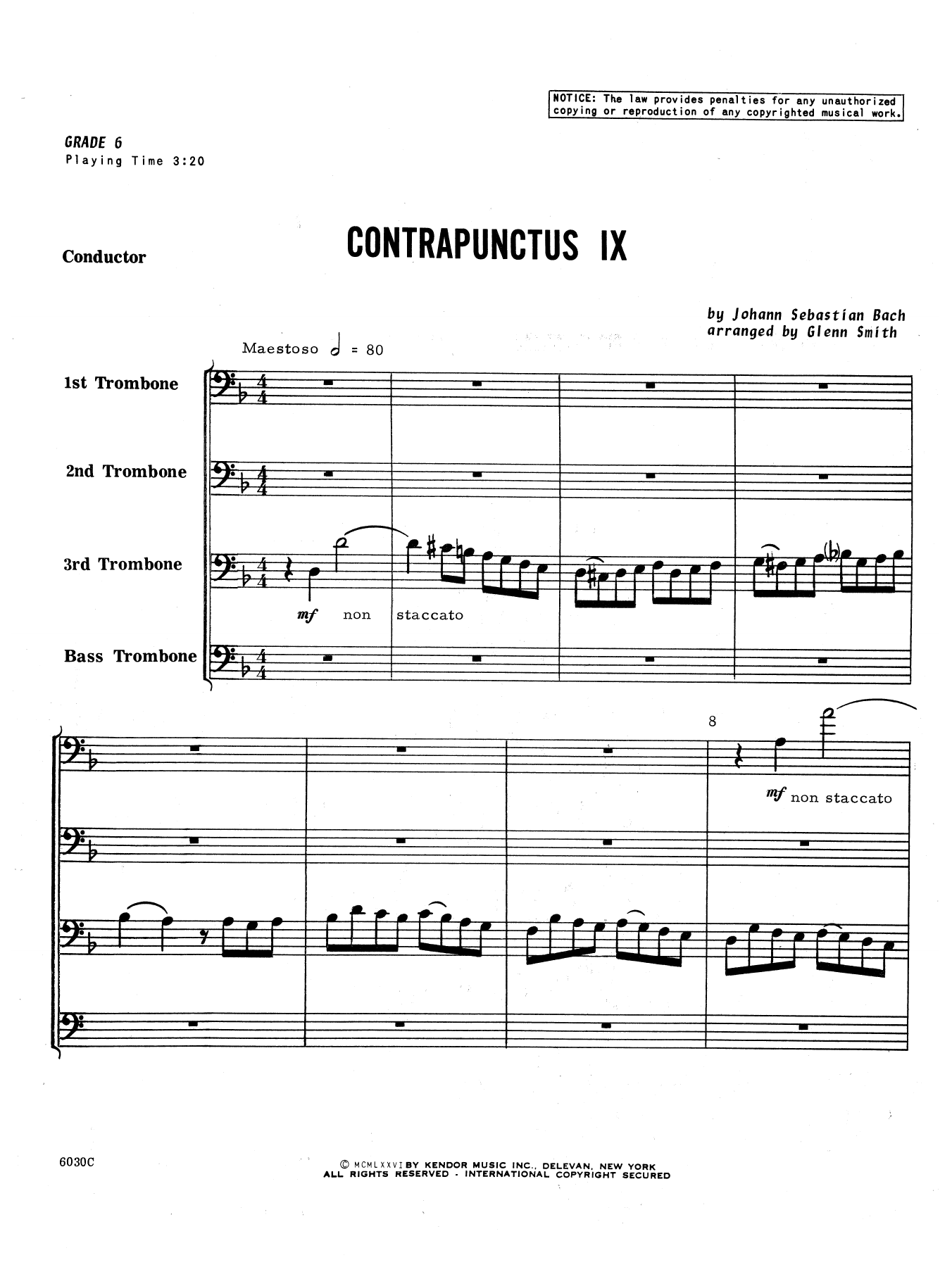 Glen Smith Contrapunctus IX - Full Score sheet music notes and chords. Download Printable PDF.