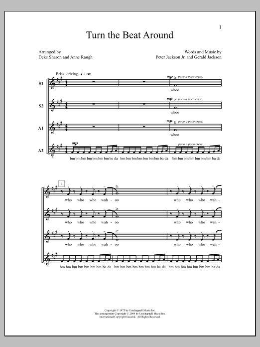 Gloria Estefan Turn The Beat Around (arr. Deke Sharon) sheet music notes and chords arranged for SSAA Choir