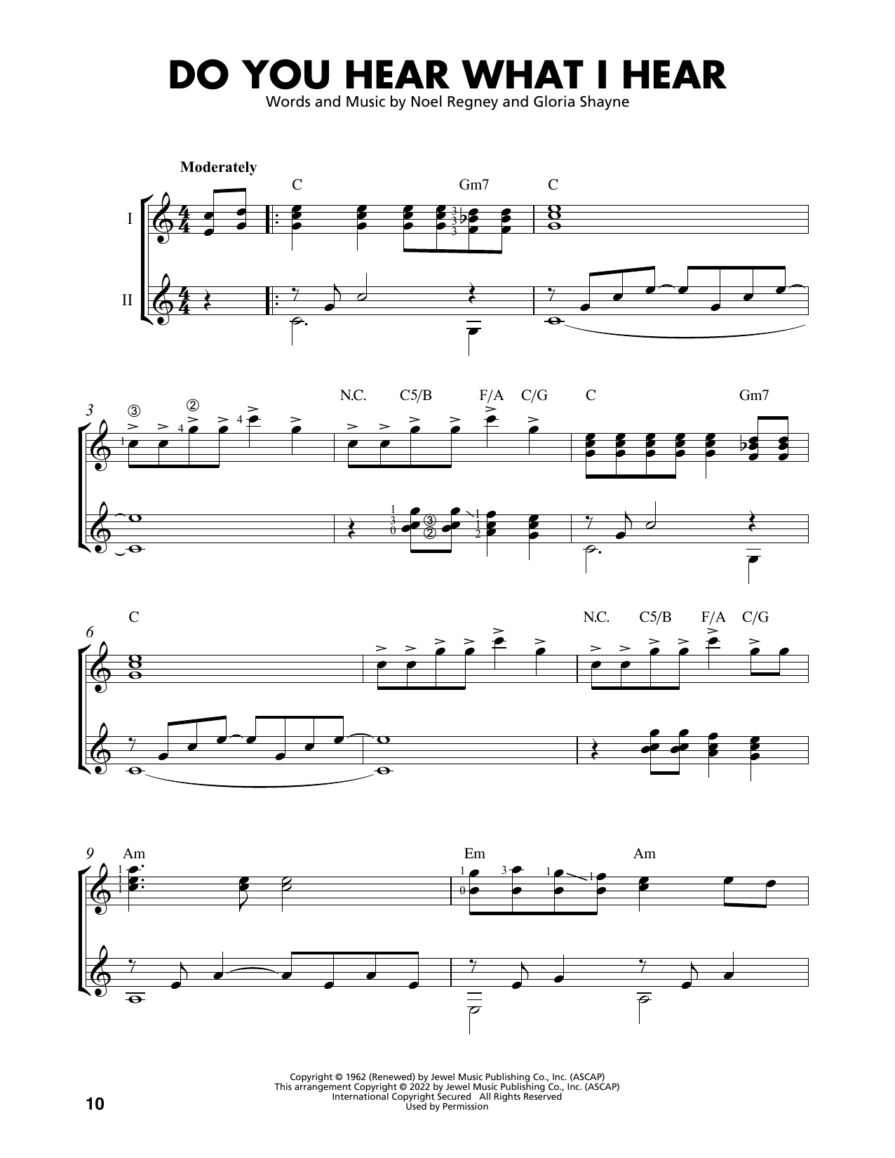 Gloria Shayne Do You Hear What I Hear (arr. Mark Phillips) sheet music notes and chords arranged for Easy Guitar Tab