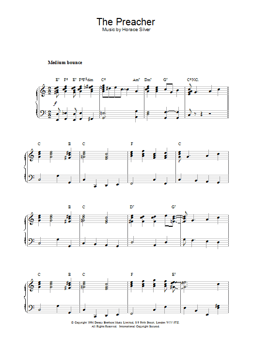 Gorrell,S The Preacher sheet music notes and chords arranged for Piano Solo