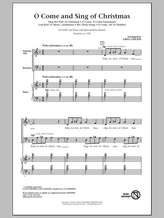 Greg Gilpin March Of The Kings sheet music notes and chords arranged for SATB Choir