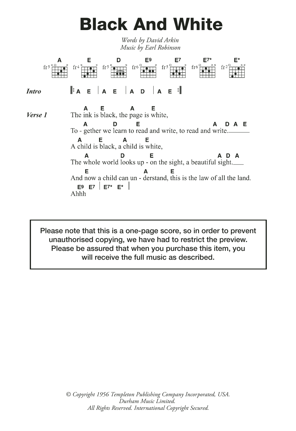 Greyhound Black And White sheet music notes and chords arranged for Guitar Chords/Lyrics