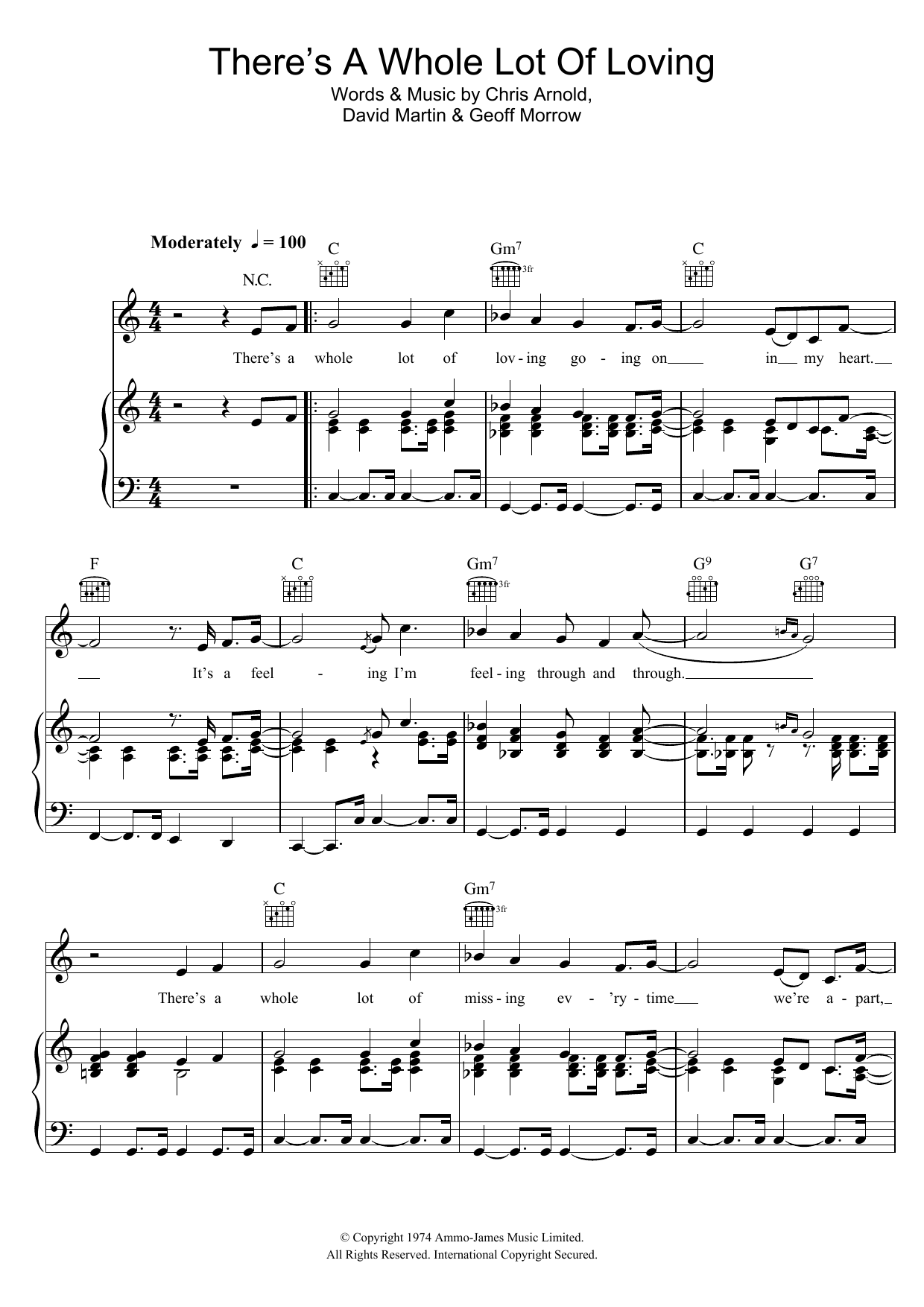 Guys 'n' Dolls There's A Whole Lot Of Loving sheet music notes and chords arranged for Piano, Vocal & Guitar Chords