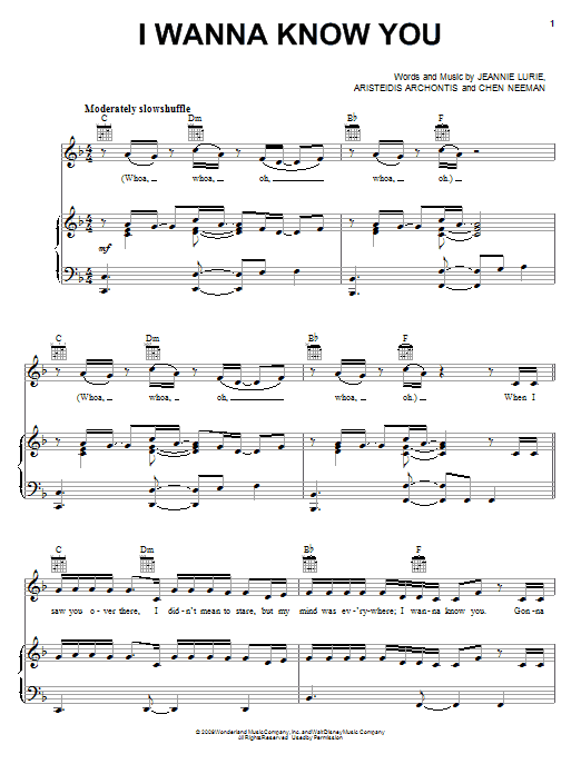 Hannah Montana I Wanna Know You sheet music notes and chords arranged for Piano, Vocal & Guitar Chords (Right-Hand Melody)