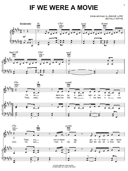 Hannah Montana If We Were A Movie sheet music notes and chords arranged for Easy Guitar Tab
