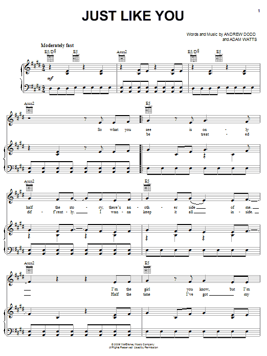 Hannah Montana Just Like You sheet music notes and chords arranged for Easy Guitar Tab