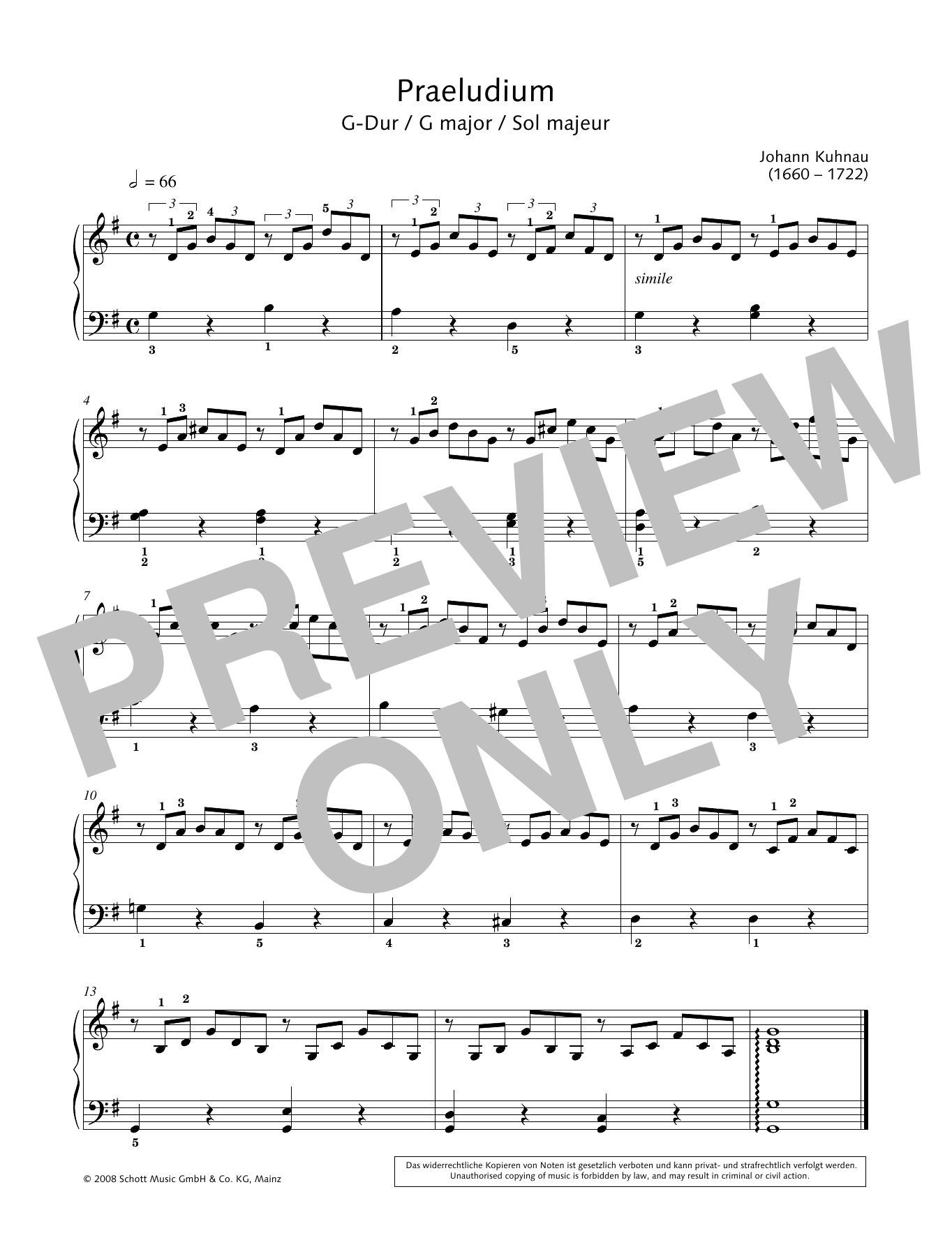 Hans-Gunter Heumann Prelude in G Major sheet music notes and chords arranged for Piano Solo
