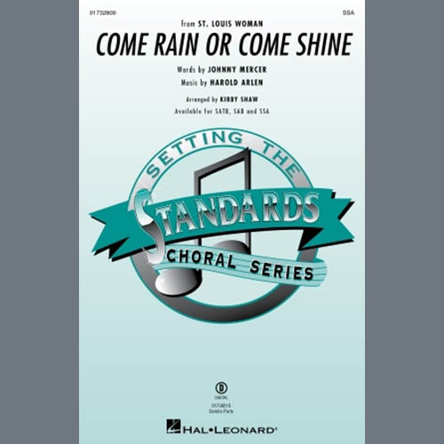 Easily Download Harold Arlen Printable PDF piano music notes, guitar tabs for  SATB Choir. Transpose or transcribe this score in no time - Learn how to play song progression.
