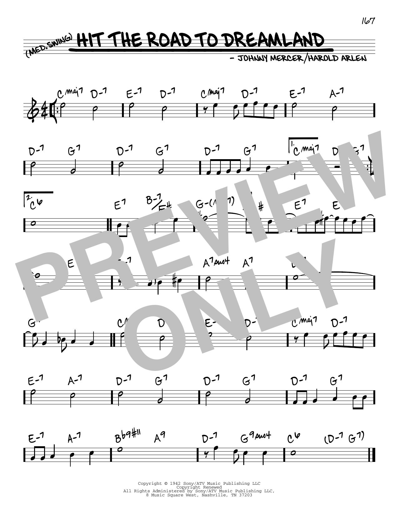 Harold Arlen Hit The Road To Dreamland sheet music notes and chords arranged for Real Book – Melody & Chords