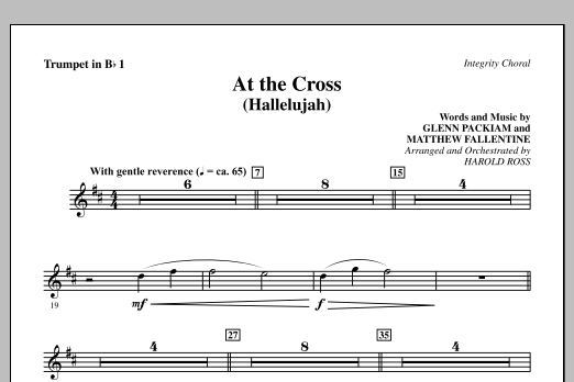 Harold Ross At The Cross (Hallelujah) - Trumpet 1 sheet music notes and chords arranged for Choir Instrumental Pak