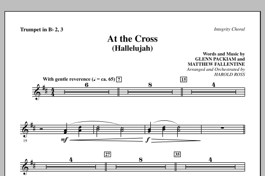 Harold Ross At The Cross (Hallelujah) - Trumpet 2 & 3 sheet music notes and chords arranged for Choir Instrumental Pak