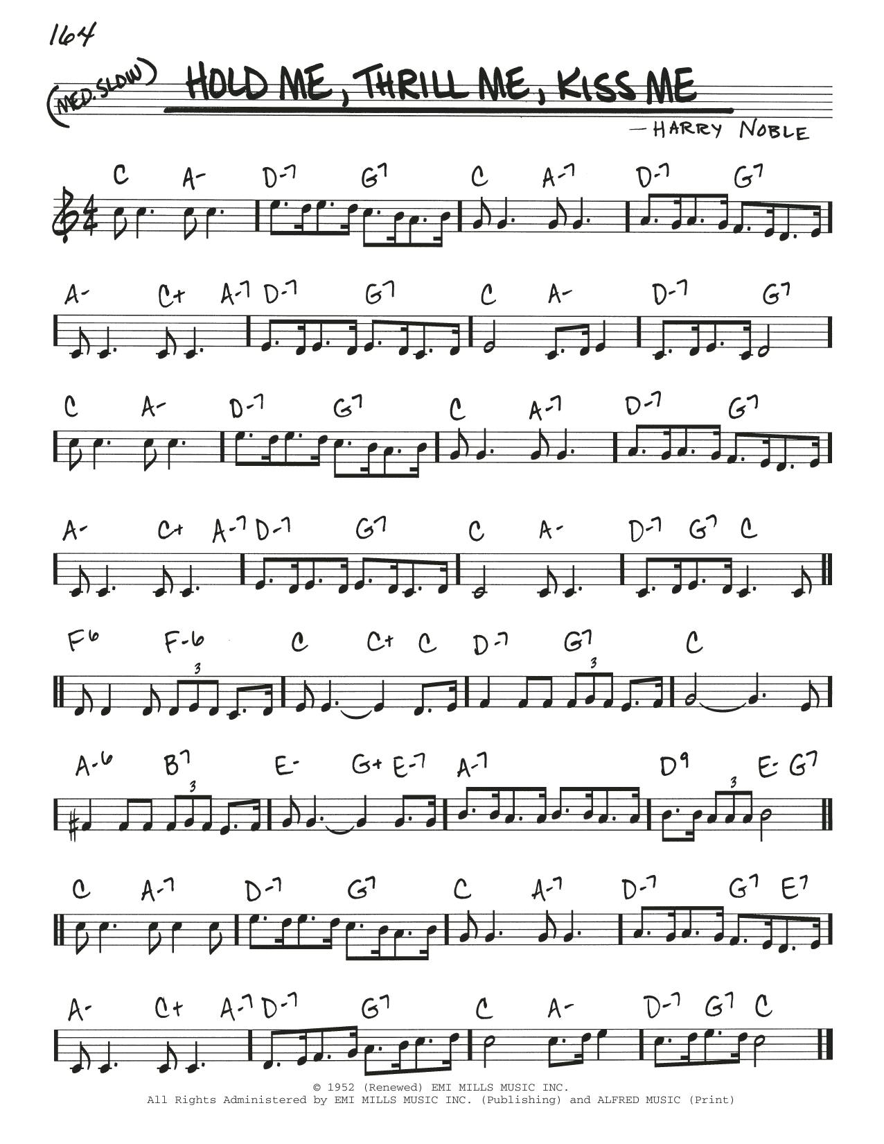 Harry Noble Hold Me, Thrill Me, Kiss Me sheet music notes and chords arranged for Real Book – Melody & Chords
