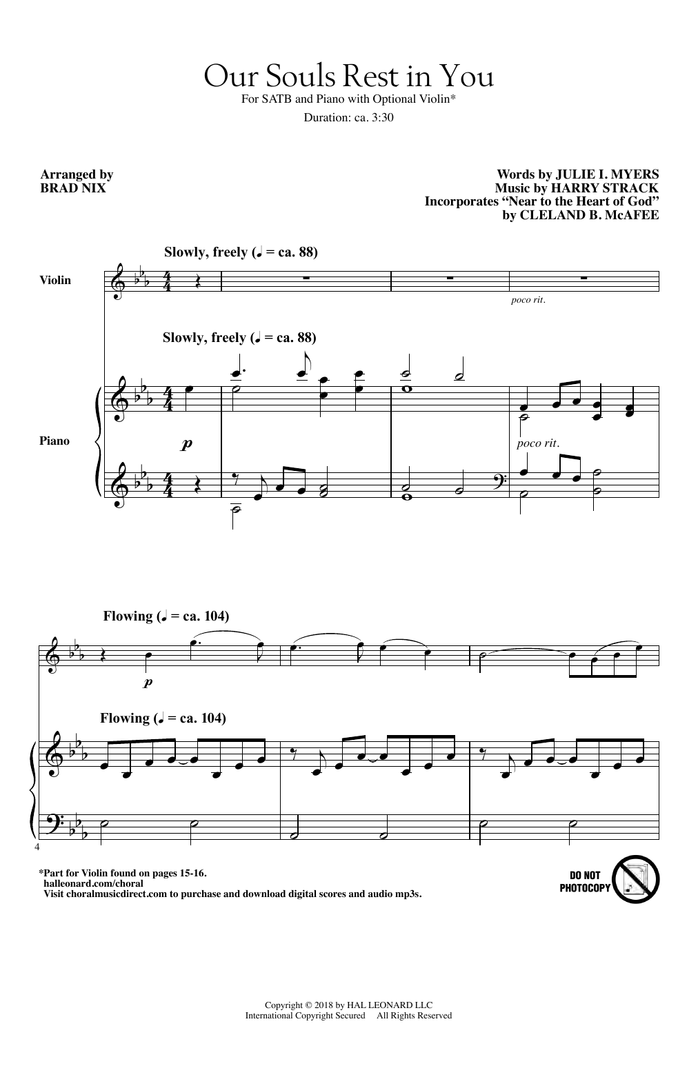 Harry Strack Our Souls Rest In You (arr. Brad Nix) sheet music notes and chords arranged for SATB Choir