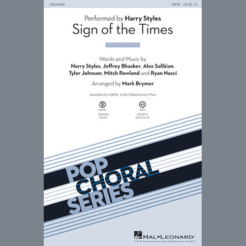 Easily Download Harry Styles Printable PDF piano music notes, guitar tabs for  3-Part Mixed Choir. Transpose or transcribe this score in no time - Learn how to play song progression.