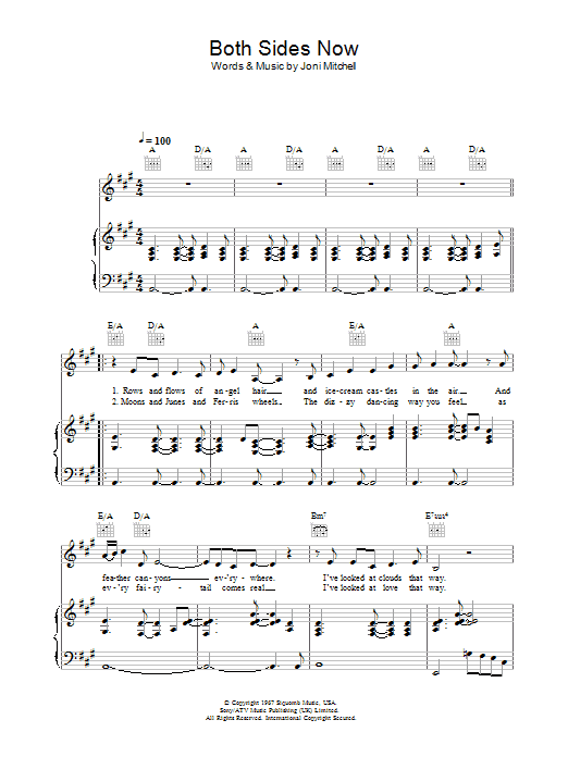 Hayley Westenra Both Sides Now sheet music notes and chords arranged for Piano, Vocal & Guitar Chords