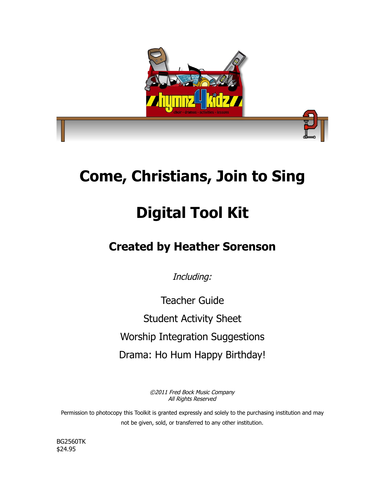 Heather Sorenson Come, Christians, Join To Sing sheet music notes and chords arranged for Choir Tool Kit