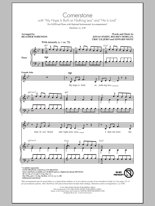 Heather Sorenson He Is Lord sheet music notes and chords arranged for SATB Choir
