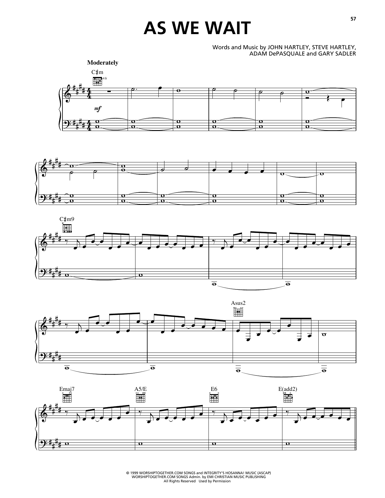 Heaven & Earth As We Wait sheet music notes and chords arranged for Piano, Vocal & Guitar Chords (Right-Hand Melody)
