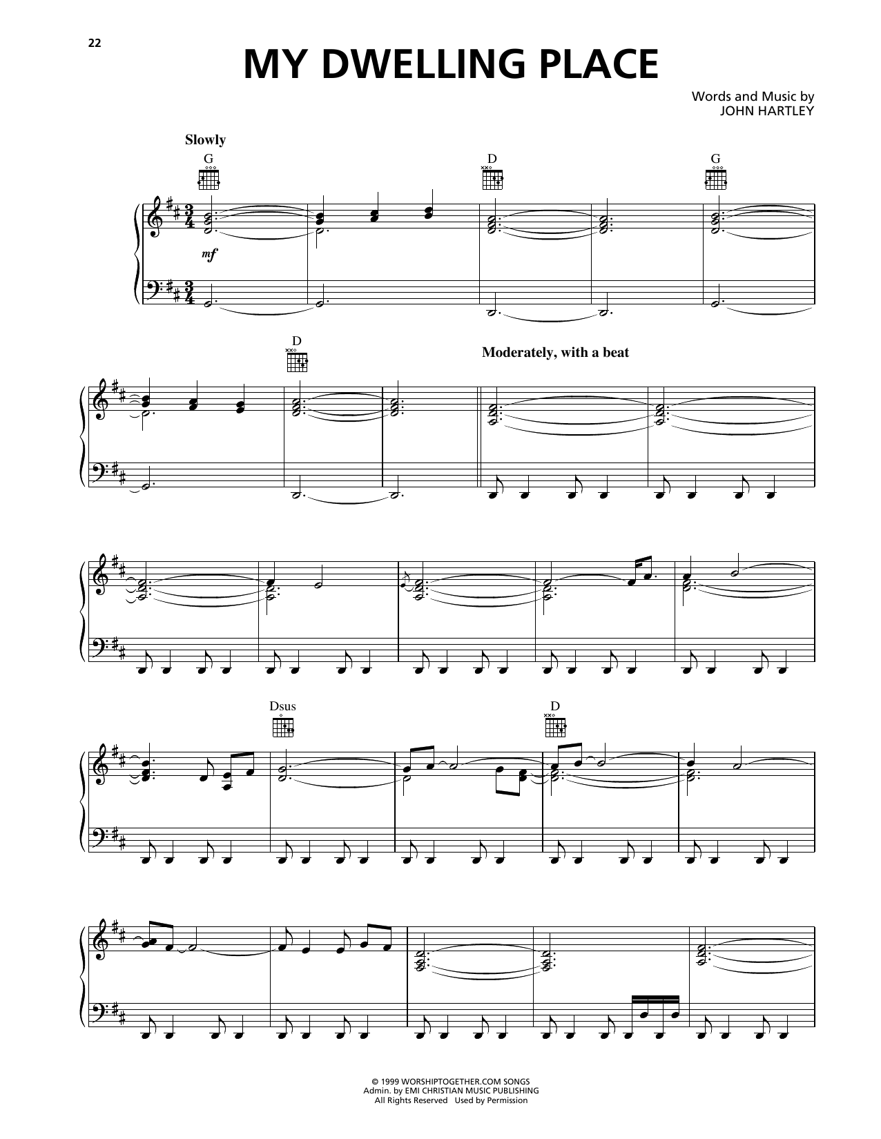 Heaven & Earth My Dwelling Place sheet music notes and chords arranged for Piano, Vocal & Guitar Chords (Right-Hand Melody)