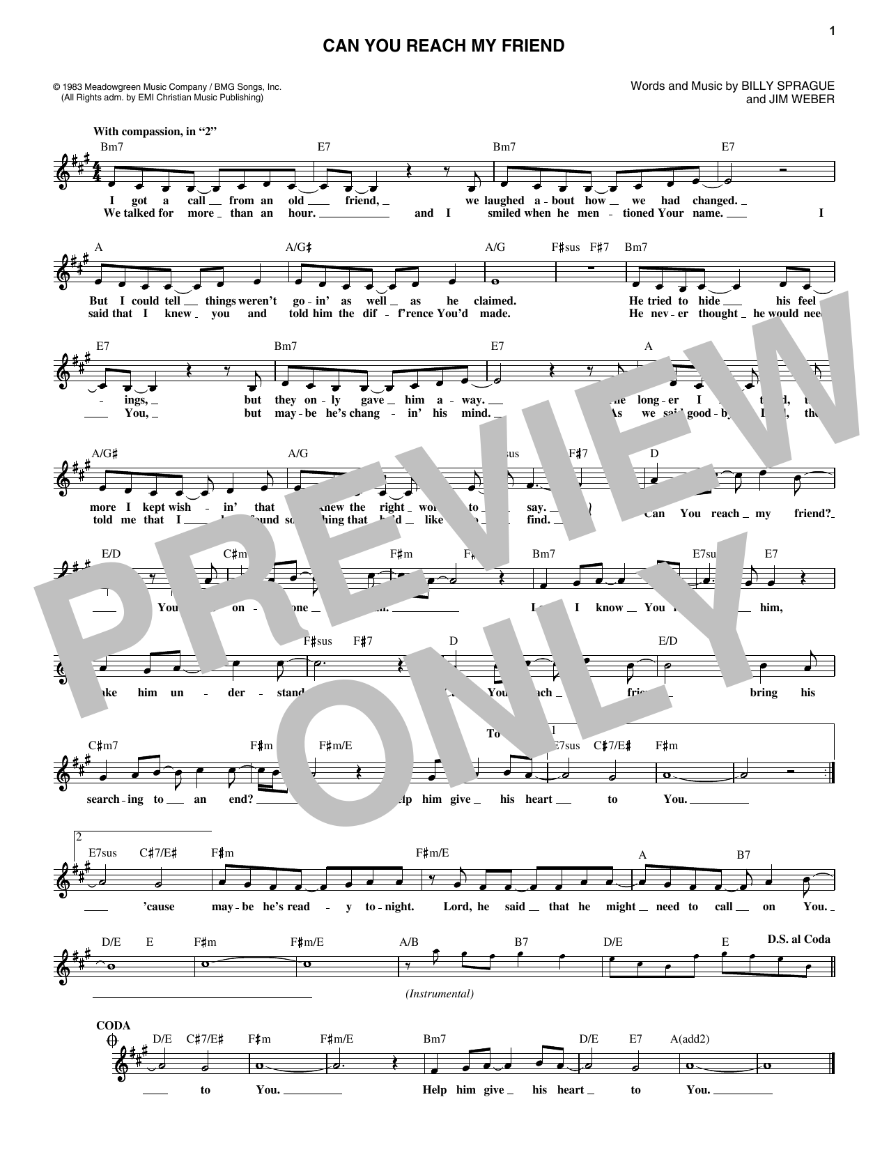Helen Baylor Can You Reach My Friend sheet music notes and chords arranged for Lead Sheet / Fake Book