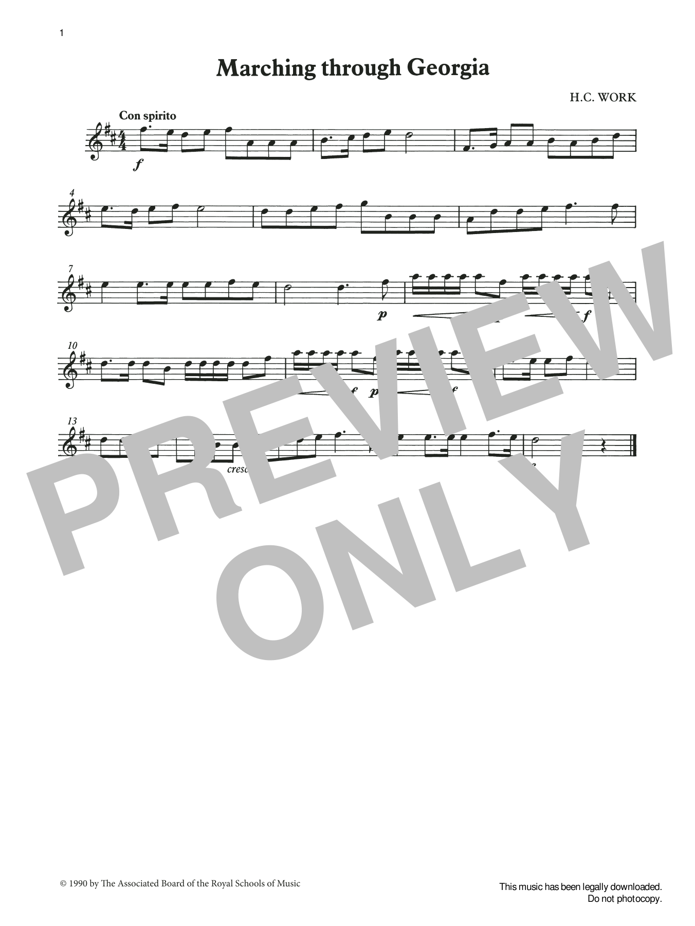 Henry Clay Work Marching through Georgia from Graded Music for Tuned Percussion, Book I sheet music notes and chords arranged for Percussion Solo