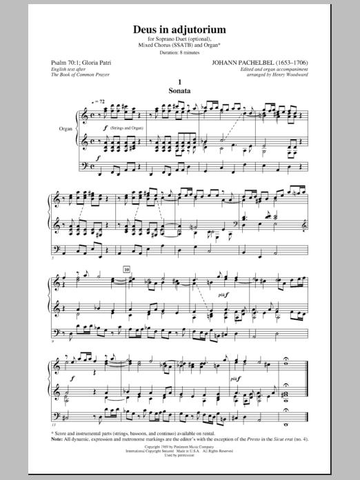 Henry Woodward Deus In Adjutorium sheet music notes and chords arranged for SATB Choir