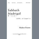 Herbert Fromm 'Sabbath Madrigal (R'tsei)' SATB Choir